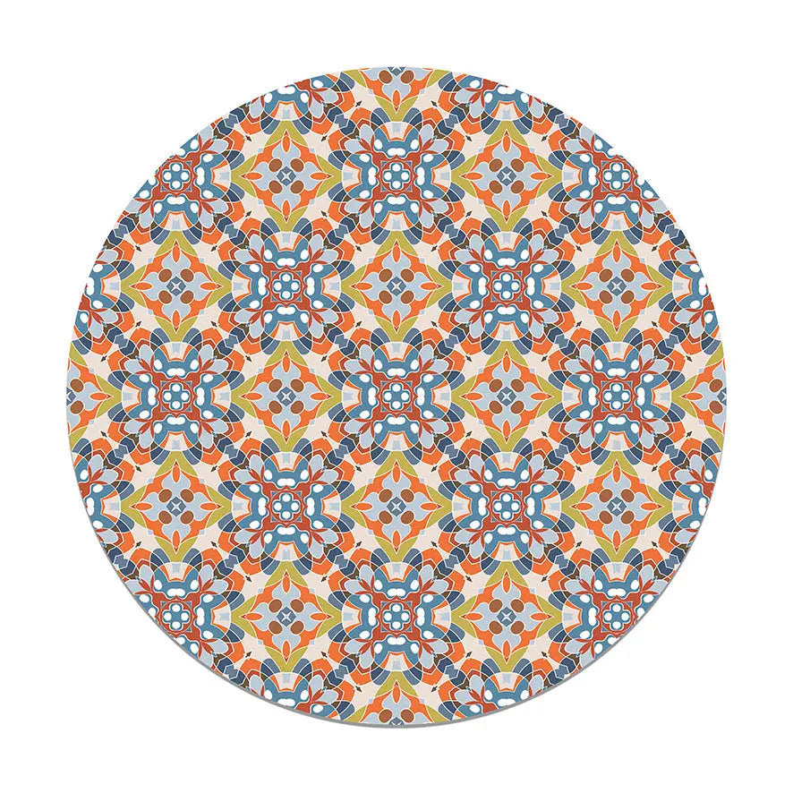 Alfombra Azulejo Oriental Original Redonda freeshipping - Home and Living