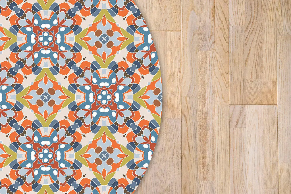 Alfombra Azulejo Oriental Original Redonda freeshipping - Home and Living
