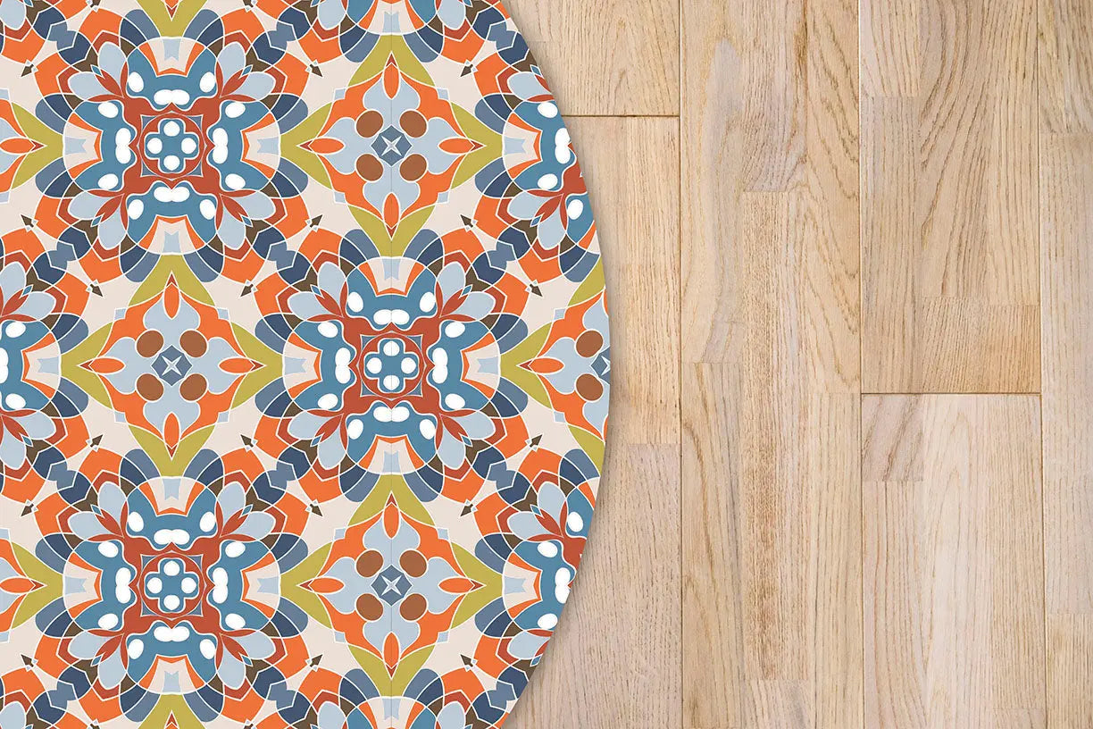 Alfombra Azulejo Oriental Original Redonda freeshipping - Home and Living