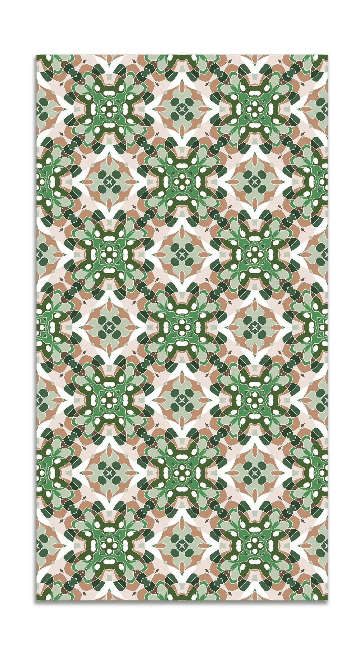 Alfombra Azulejo Oriental Verde freeshipping - Home and Living