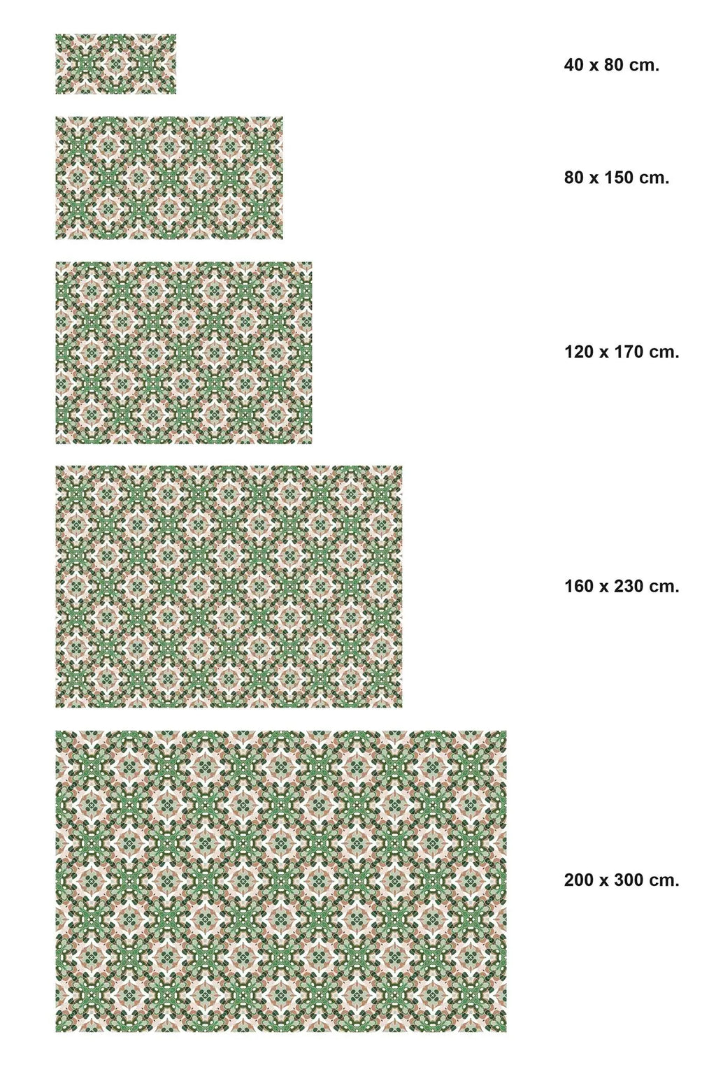 Alfombra Azulejo Oriental Verde freeshipping - Home and Living