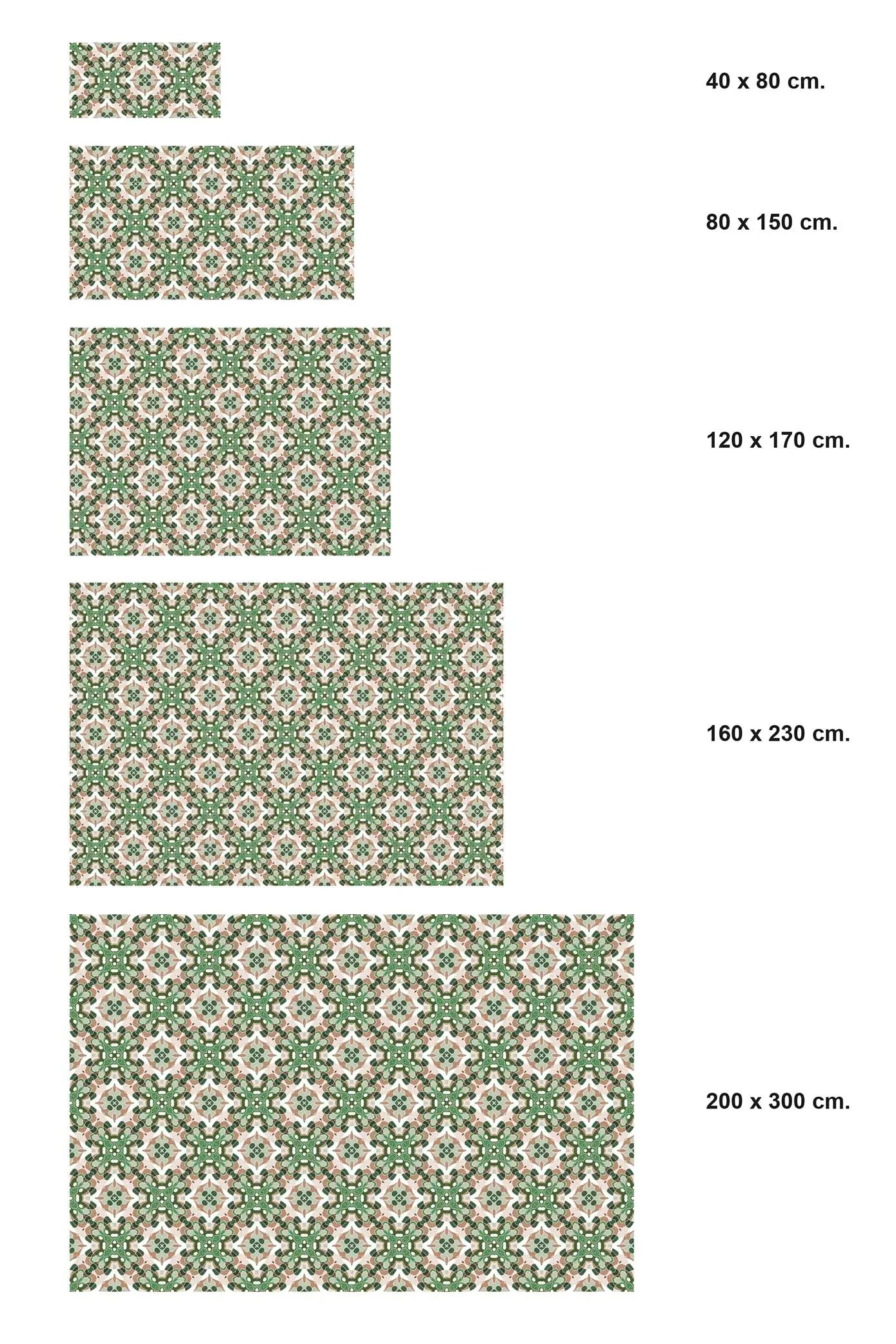 Alfombra Azulejo Oriental Verde freeshipping - Home and Living