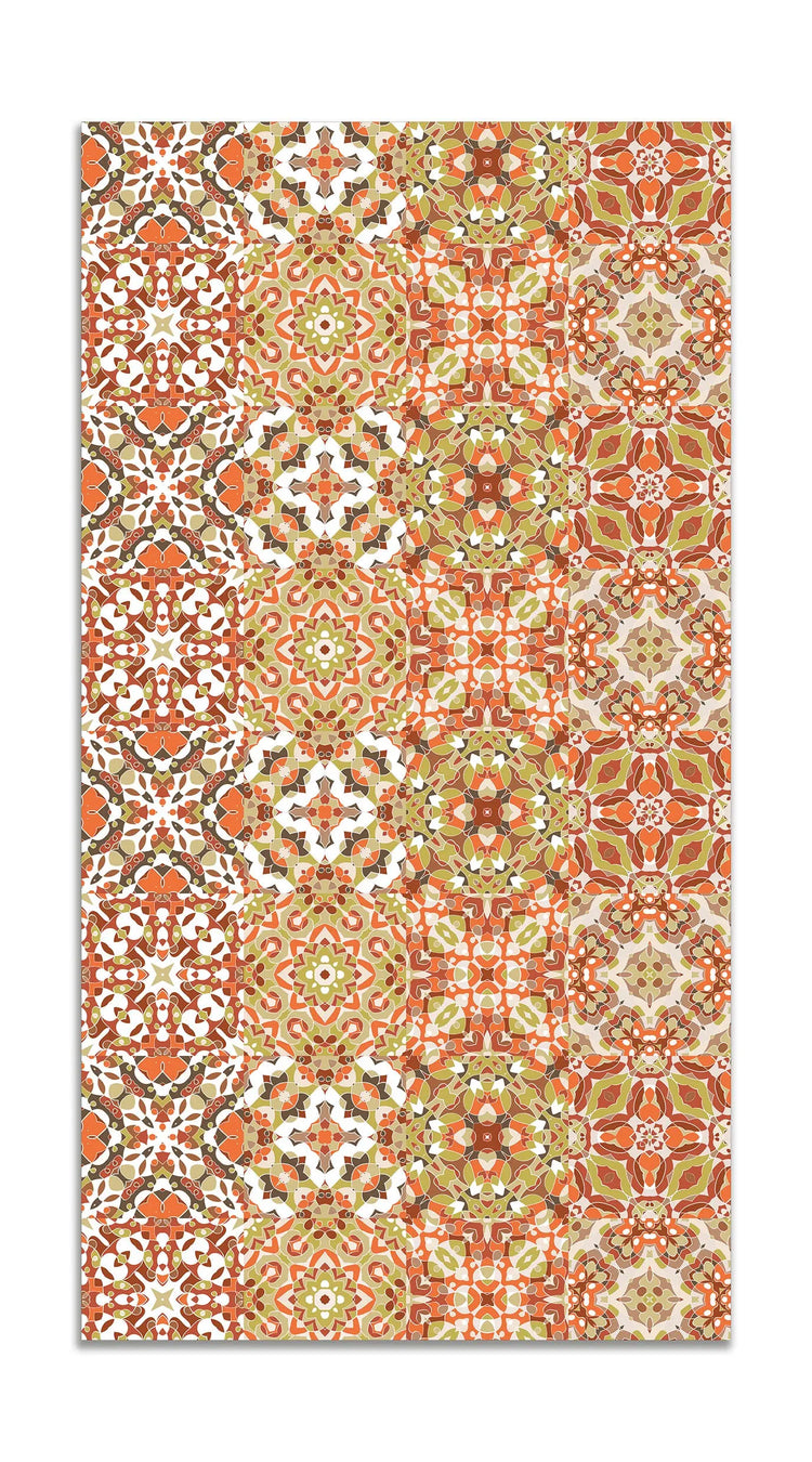 Alfombra Baldosa Hidráulico Oriental Naranja freeshipping - Home and Living