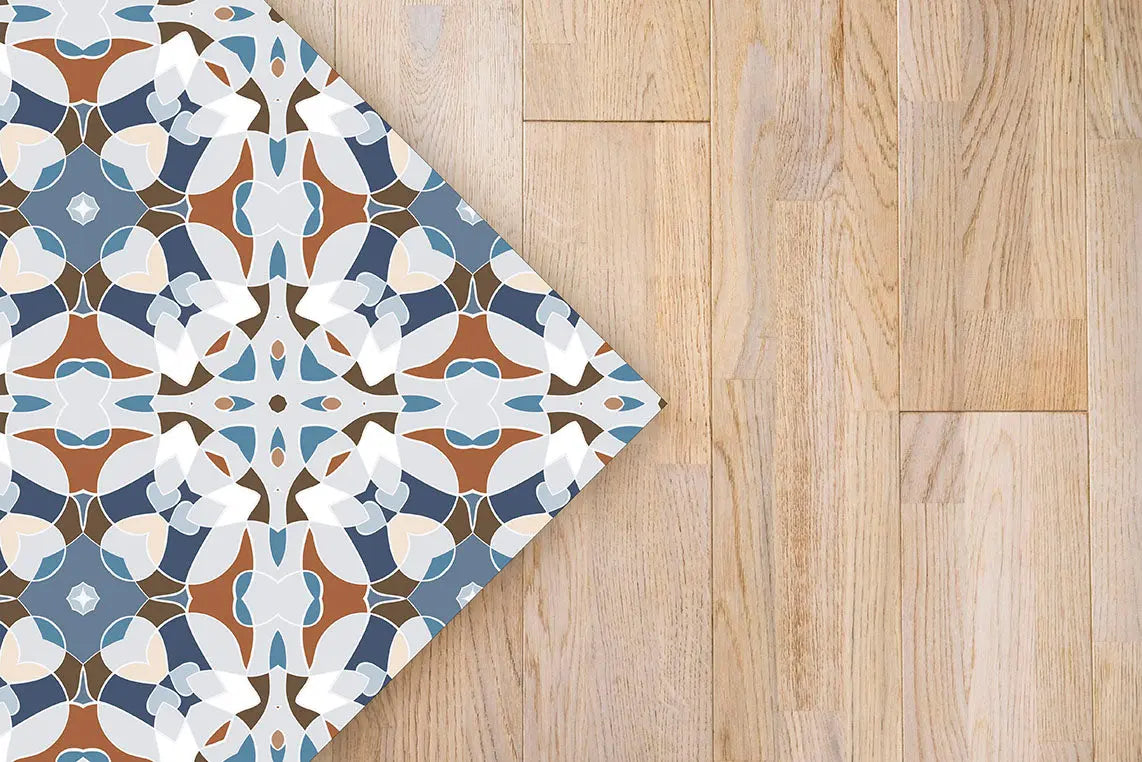 Alfombra Baldosa Modelo Oriental Azul freeshipping - Home and Living