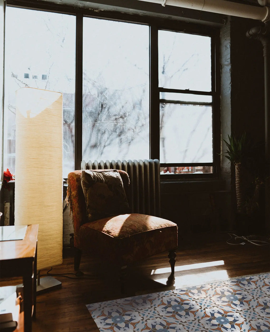 Alfombra Baldosa Modelo Oriental Azul freeshipping - Home and Living