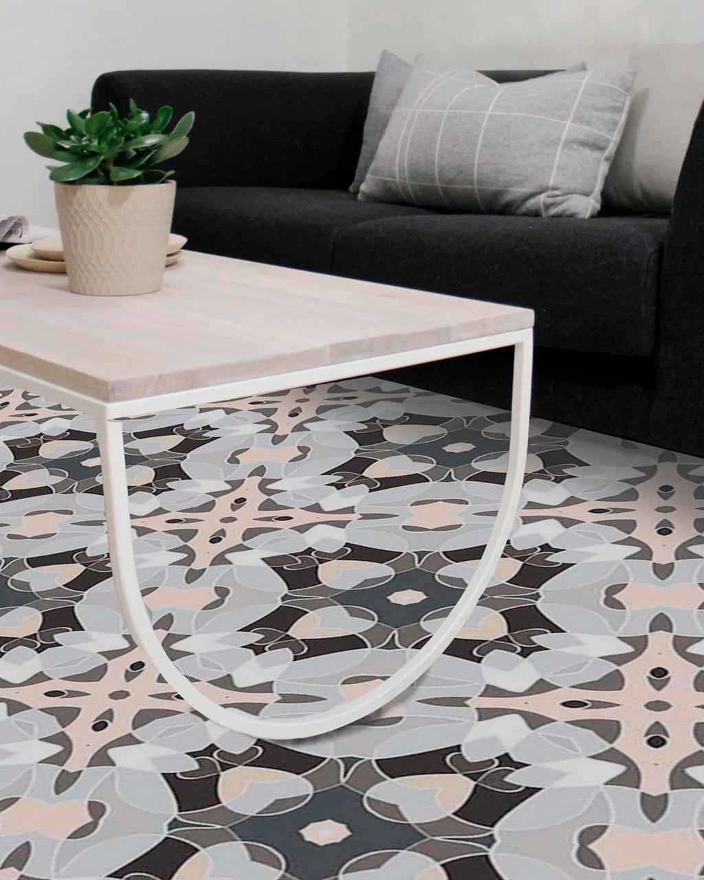 Alfombra Baldosa Modelo Oriental Gris freeshipping - Home and Living