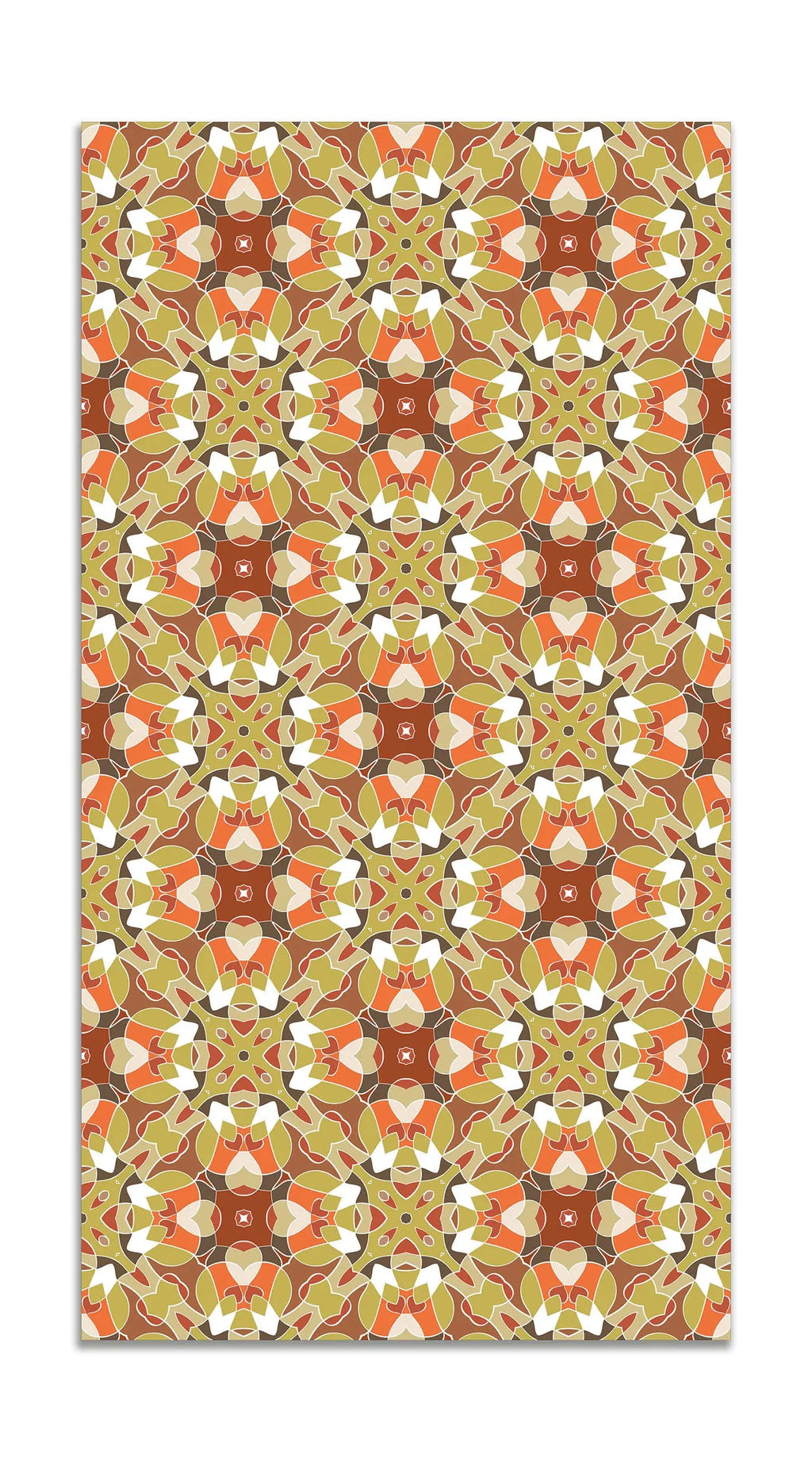 Alfombra Baldosa Modelo Oriental Naranja freeshipping - Home and Living