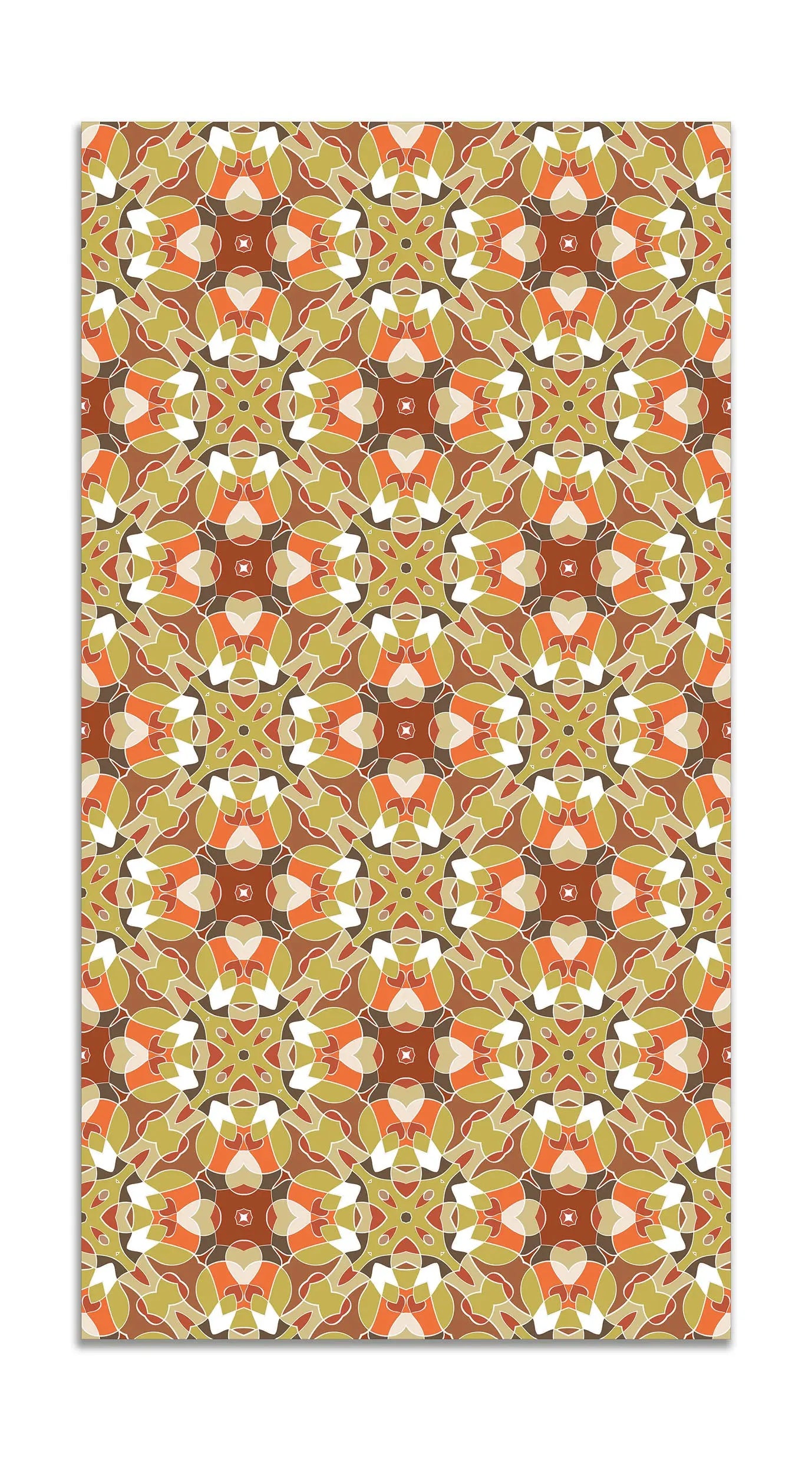 Alfombra Baldosa Modelo Oriental Naranja freeshipping - Home and Living