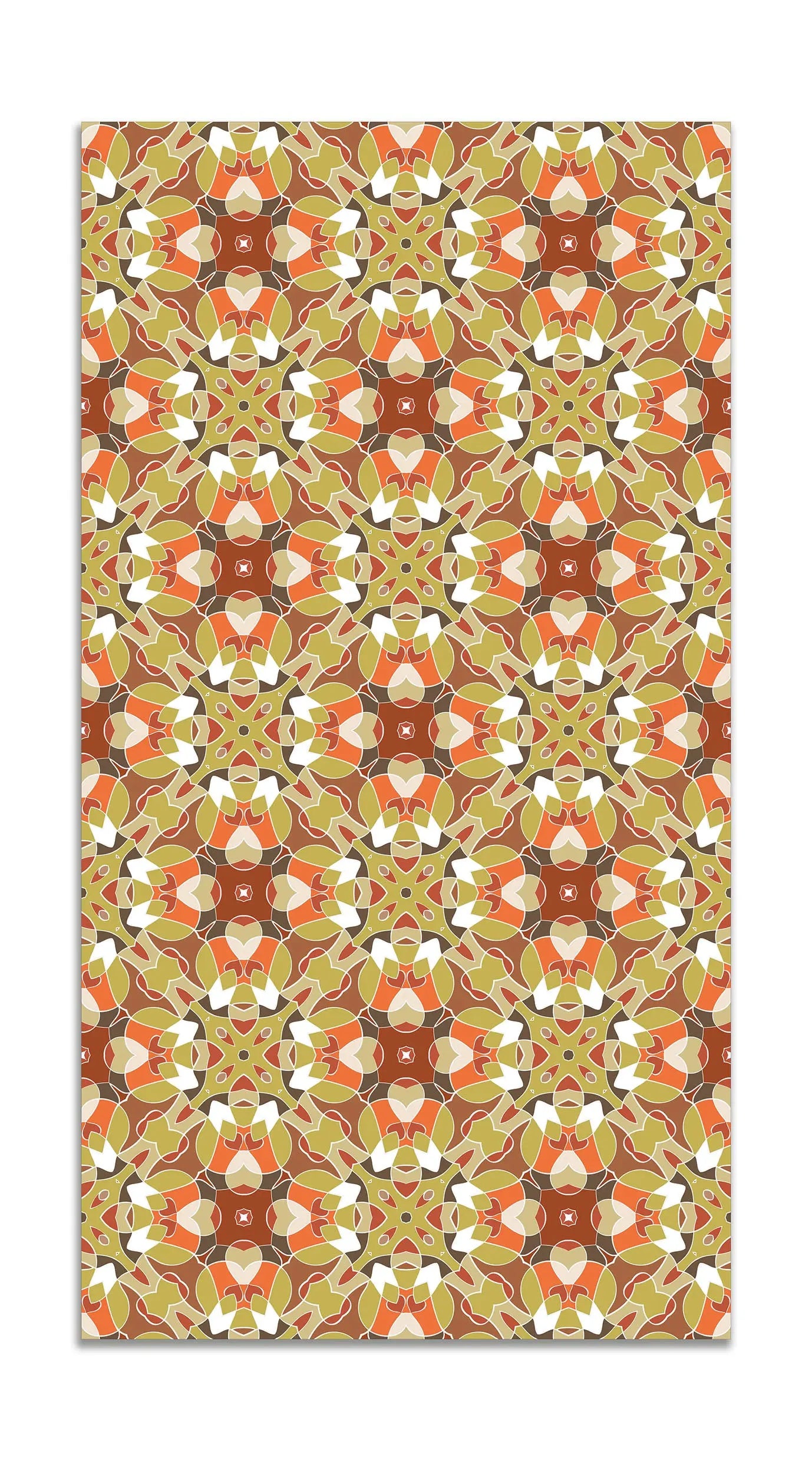 Alfombra Baldosa Modelo Oriental Naranja freeshipping - Home and Living
