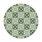 Alfombra Baldosa Modelo Oriental Verde Redonda freeshipping - Home and Living