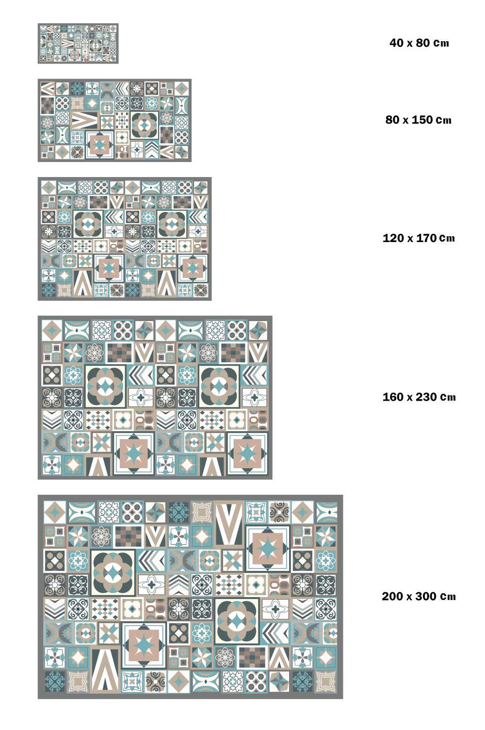 Alfombra Baldosín Azul freeshipping - Home and Living