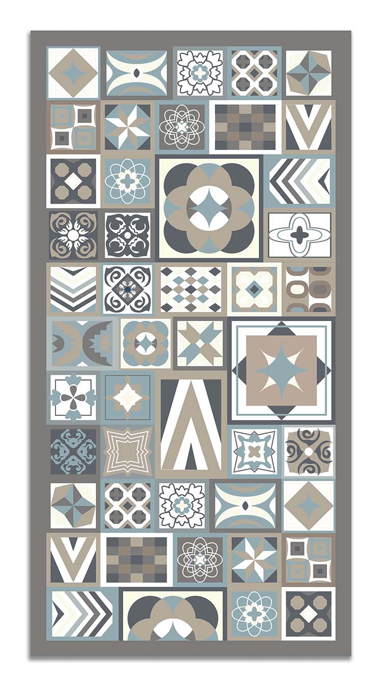 Alfombra Baldosín Azul Home & Living 