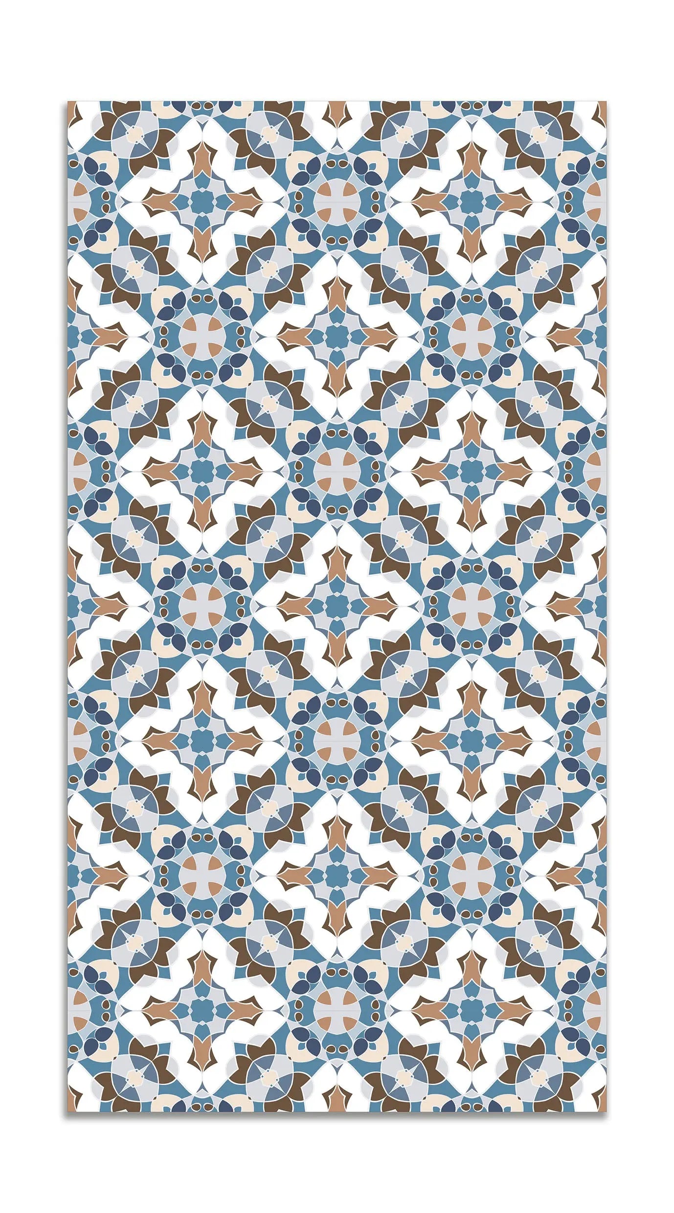 Alfombra Baldosín Estilo Oriental Azul freeshipping - Home and Living