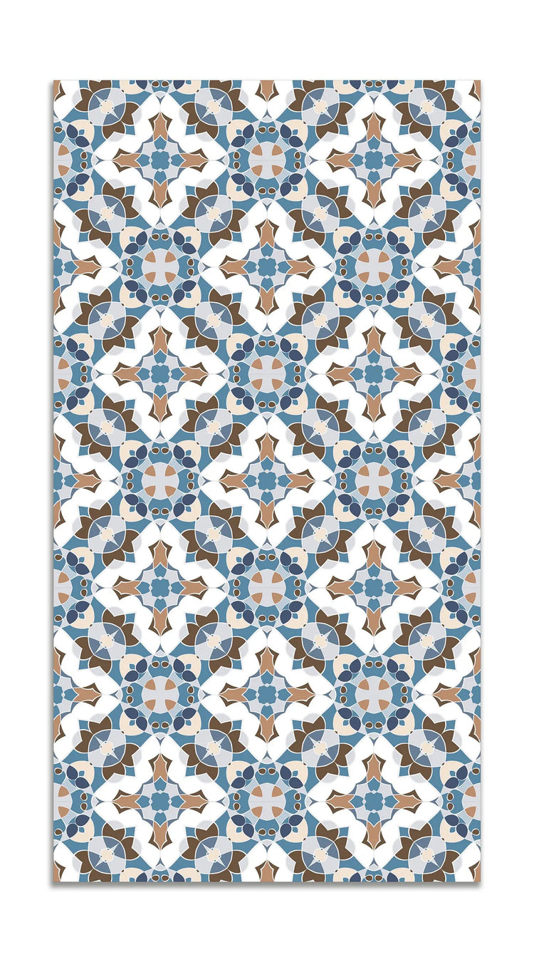 Alfombra Baldosín Estilo Oriental Azul freeshipping - Home and Living