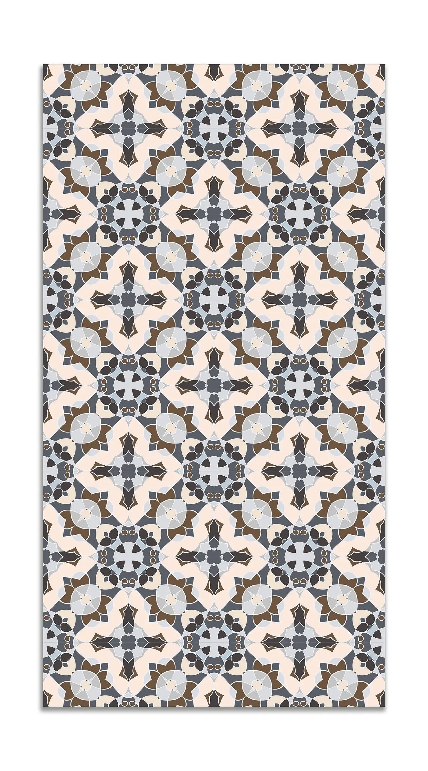 Alfombra Baldosín Estilo Oriental Gris freeshipping - Home and Living