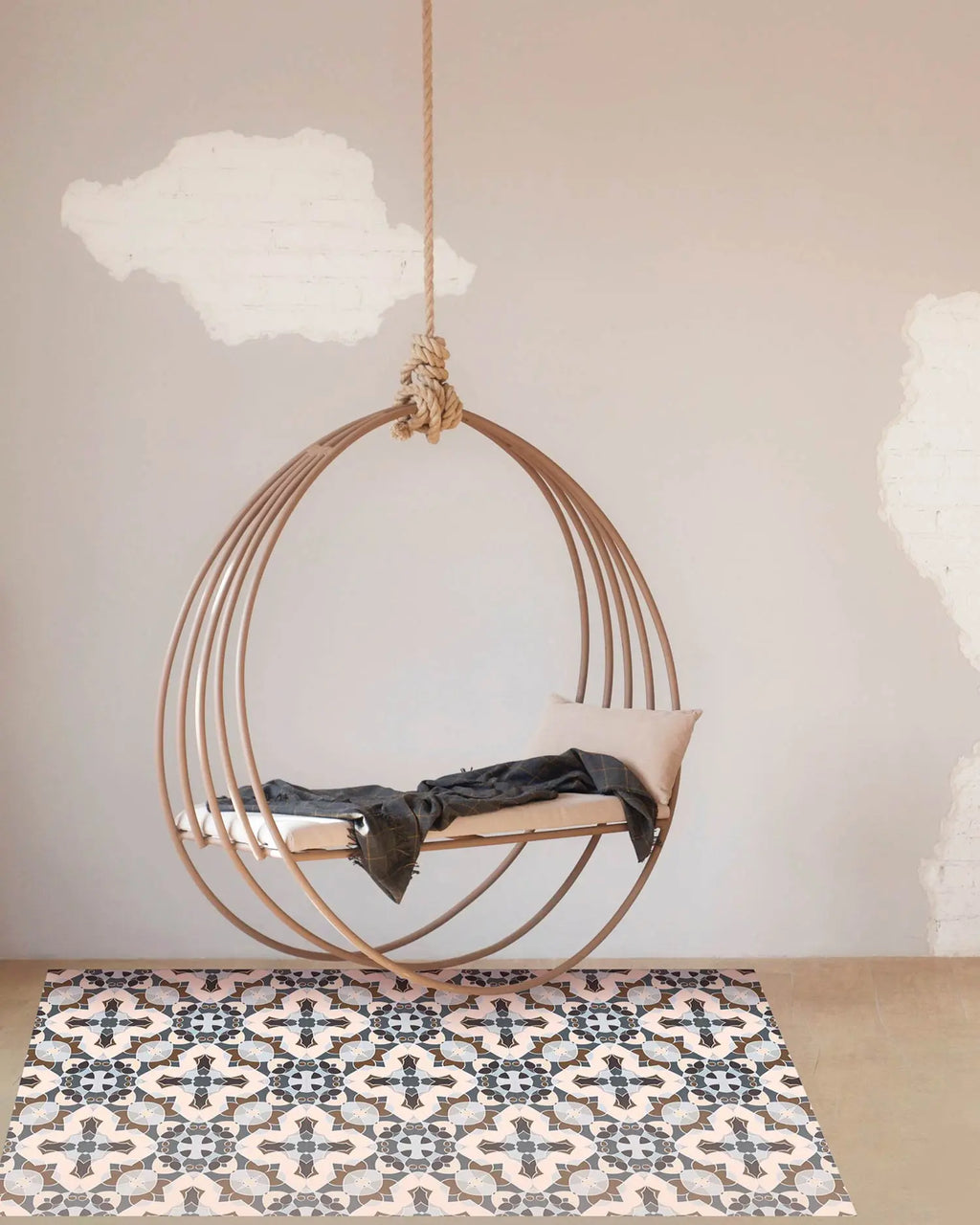 Alfombra Baldosín Estilo Oriental Gris freeshipping - Home and Living