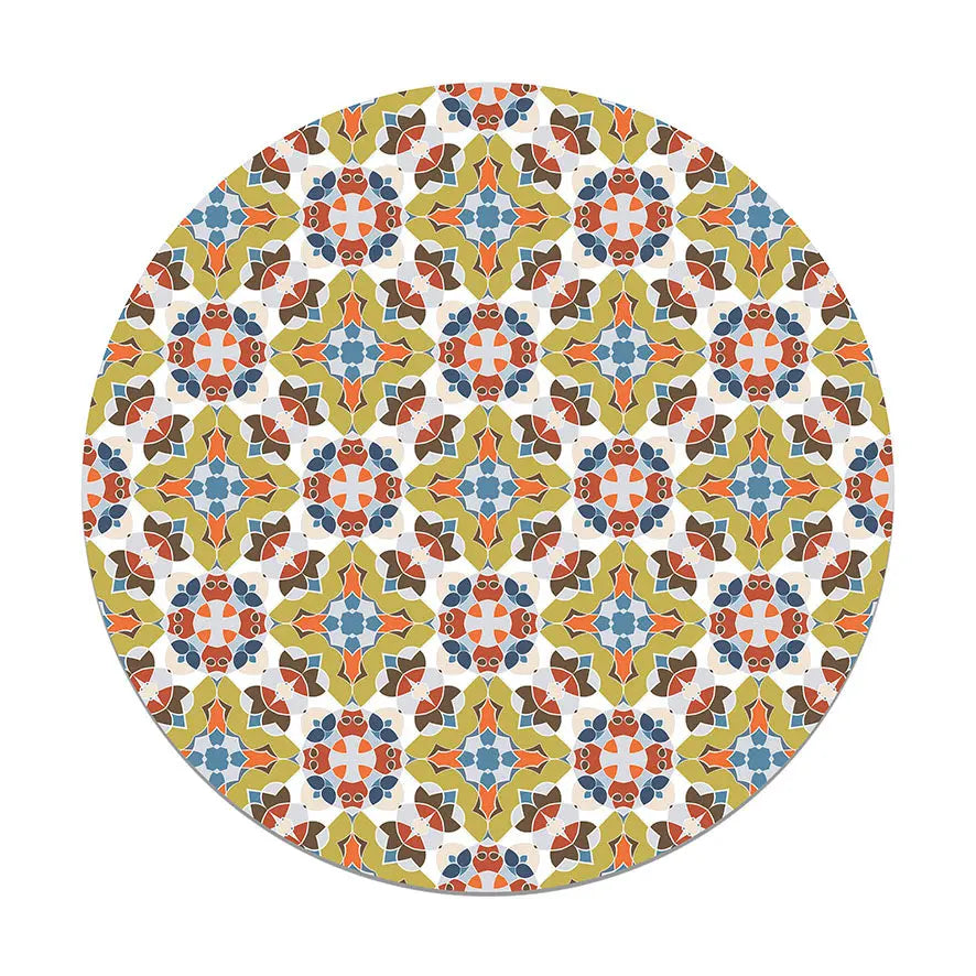 Alfombra Baldosín Estilo Oriental Original Redonda freeshipping - Home and Living