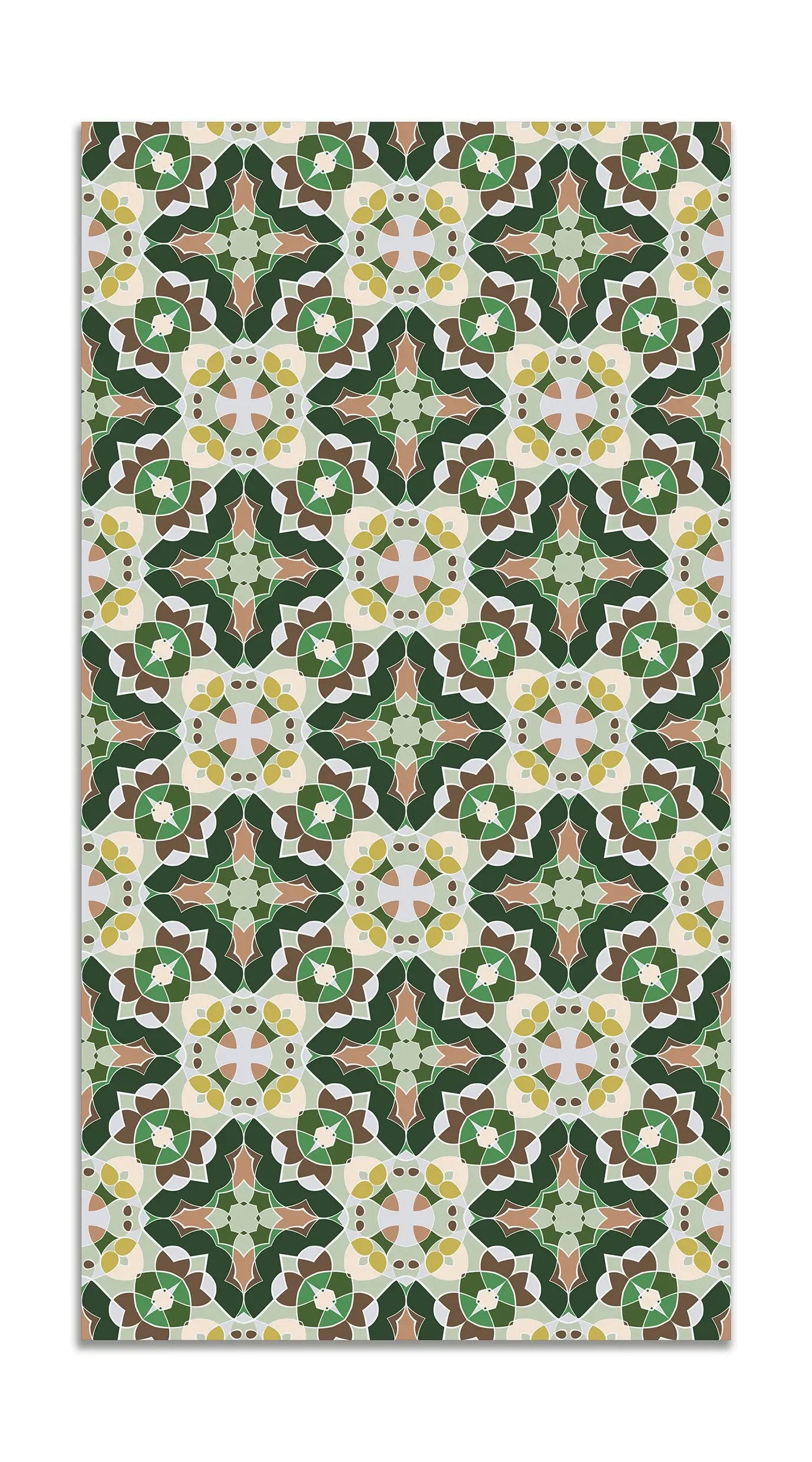 Alfombra Baldosín Estilo Oriental Verde freeshipping - Home and Living