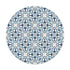 Alfombra Baldosín Oriental Caleidoscopio Azul Redonda freeshipping - Home and Living