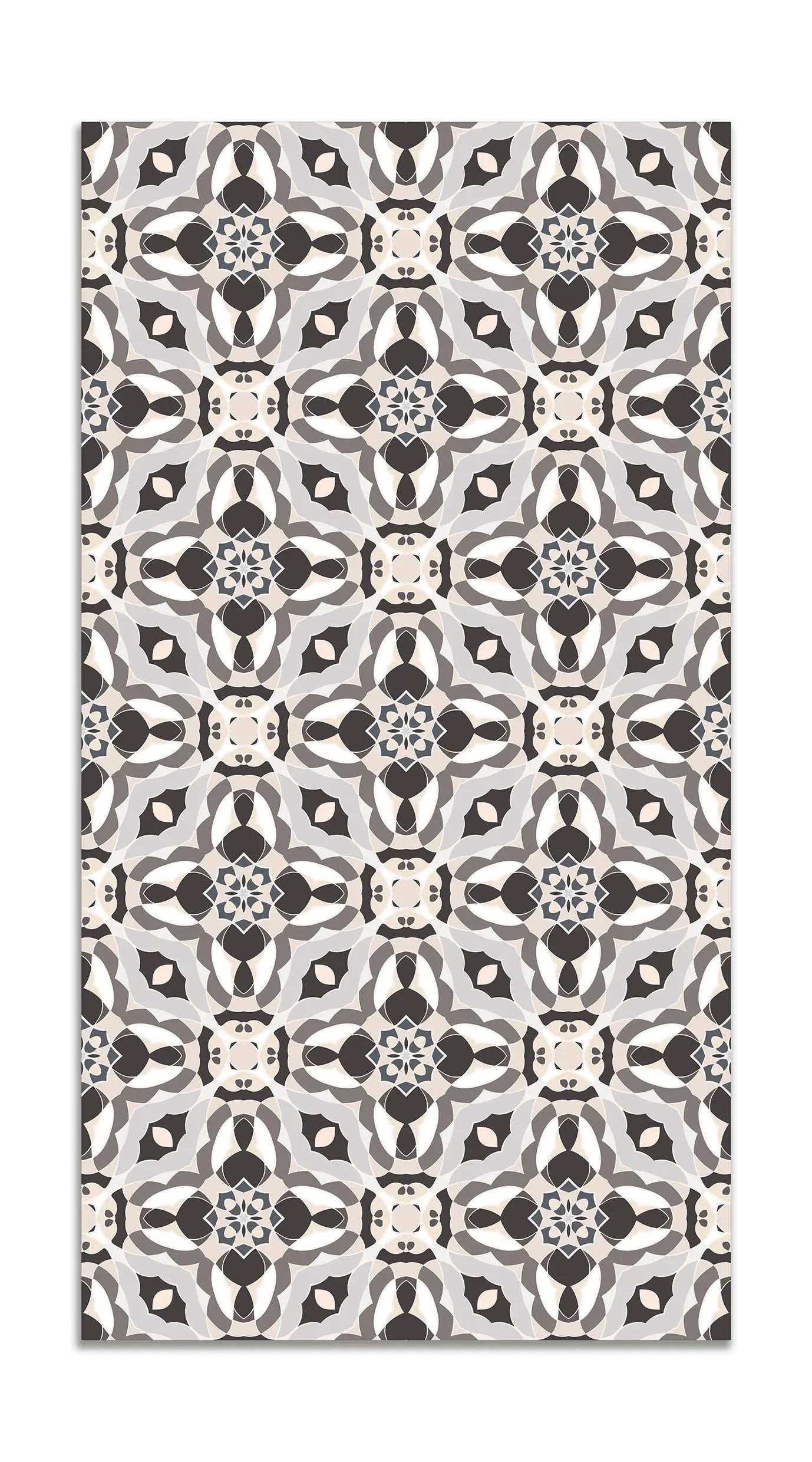 Alfombra Baldosín Oriental Caleidoscopio Gris freeshipping - Home and Living