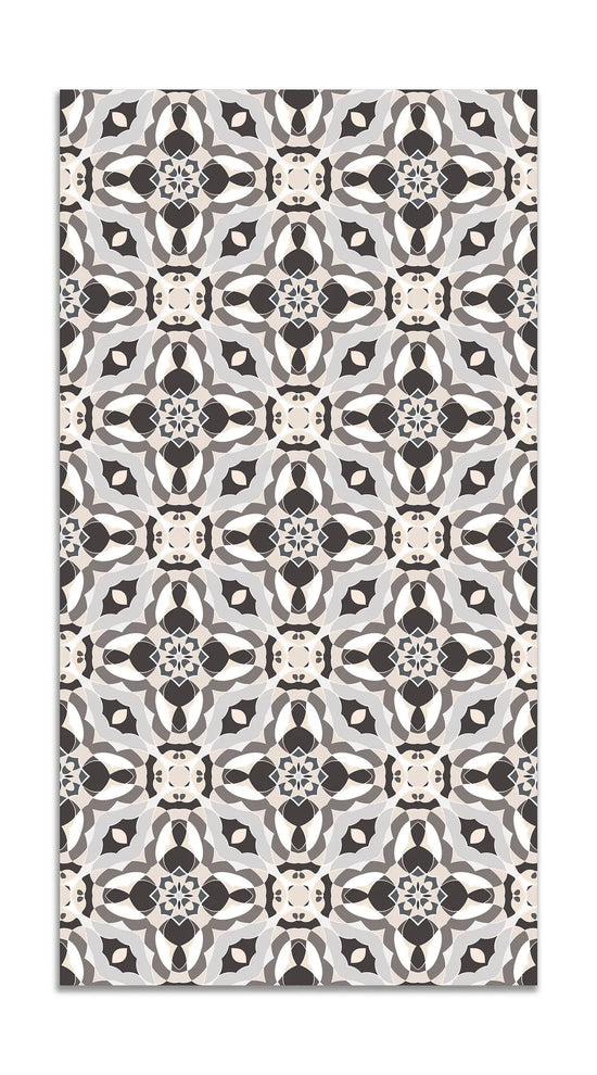 Alfombra Baldosín Oriental Caleidoscopio Gris freeshipping - Home and Living