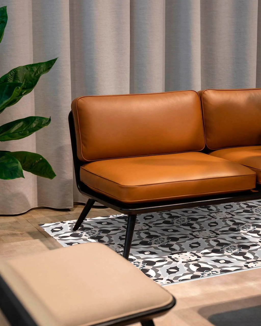 Alfombra Baldosín Oriental Caleidoscopio Gris freeshipping - Home and Living