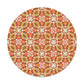 Alfombra Baldosín Oriental Caleidoscopio Naranja Redonda freeshipping - Home and Living