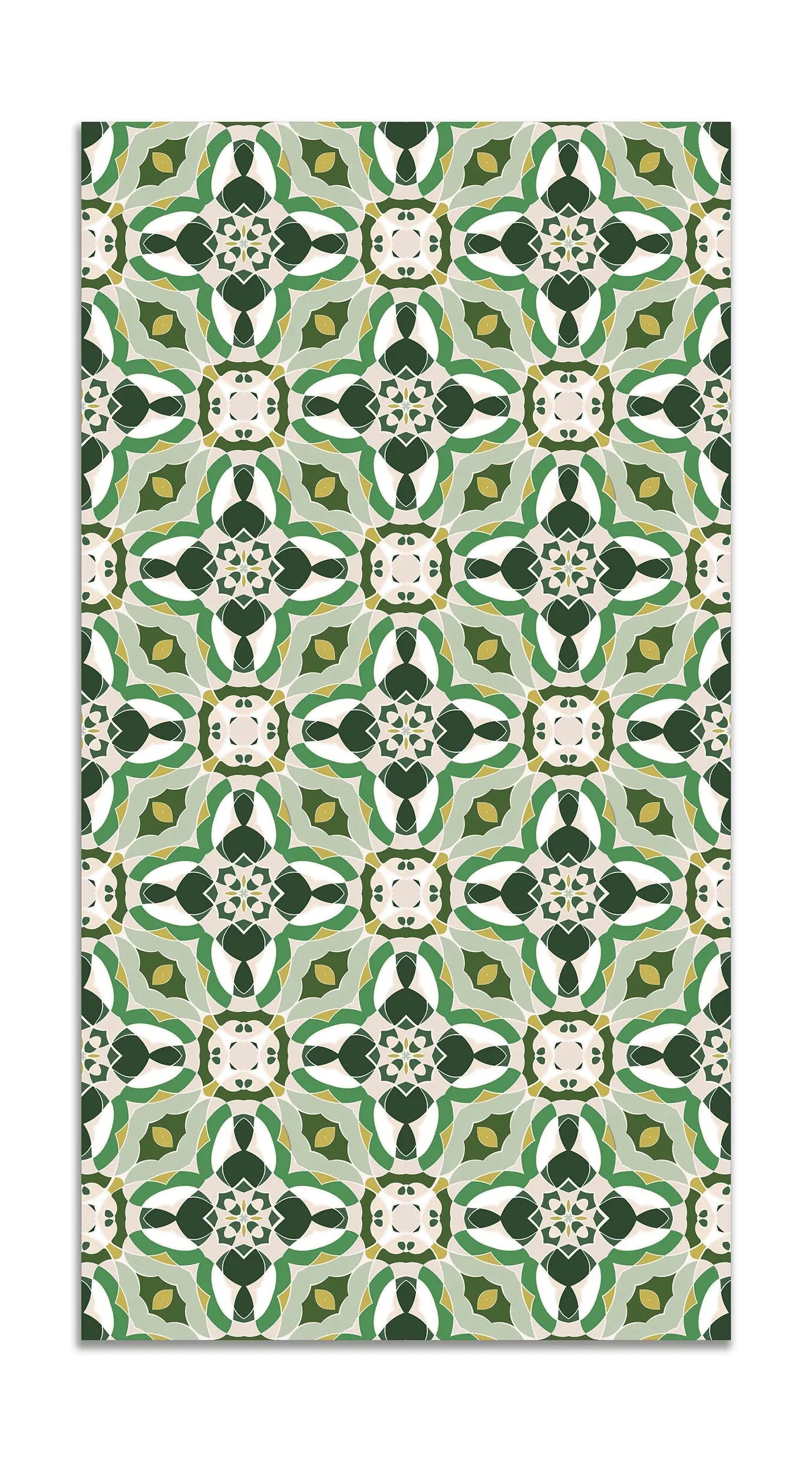 Alfombra Baldosín Oriental Caleidoscopio Verde freeshipping - Home and Living