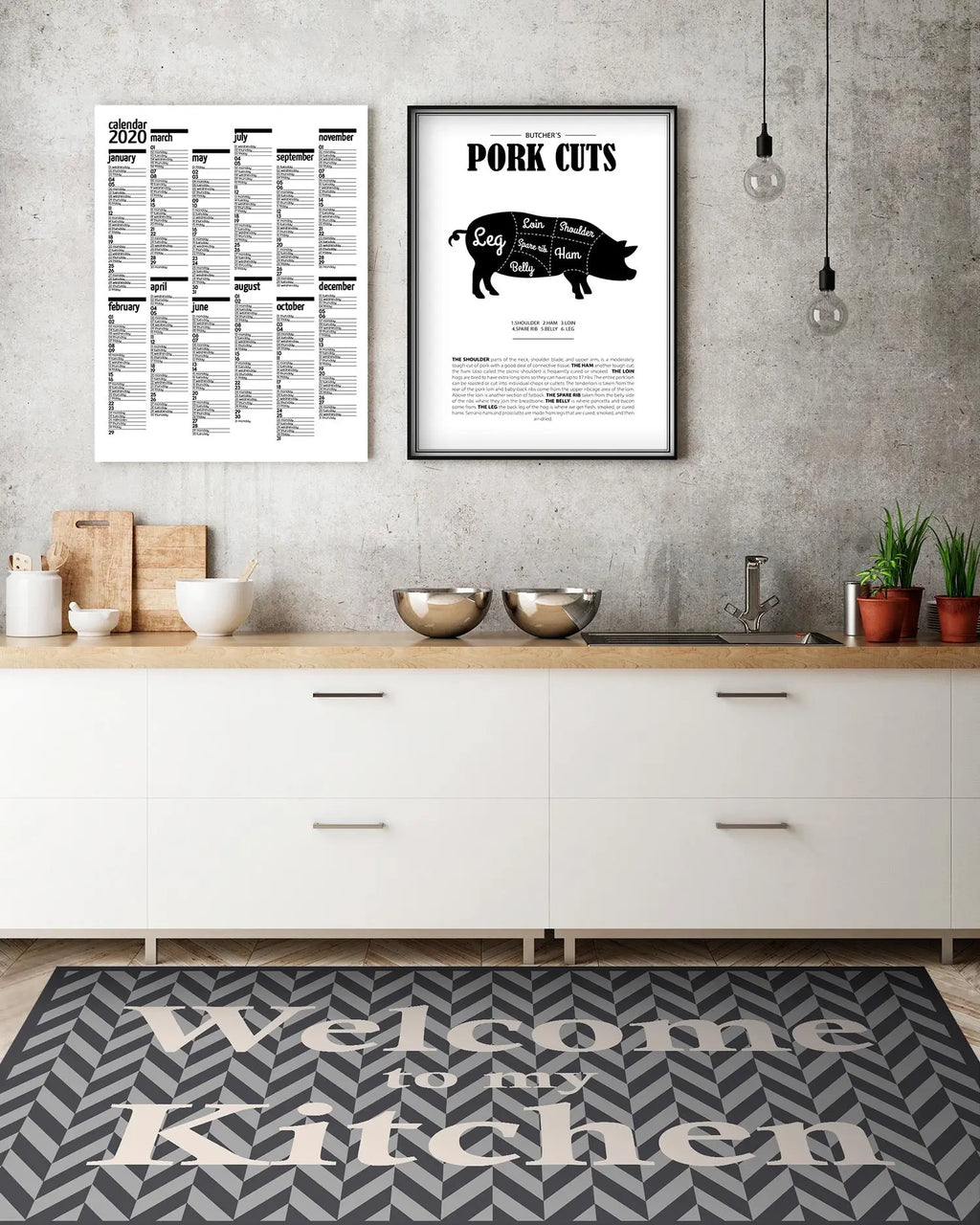 Alfombra Bienvenido a mi Cocina Gris freeshipping - Home and Living