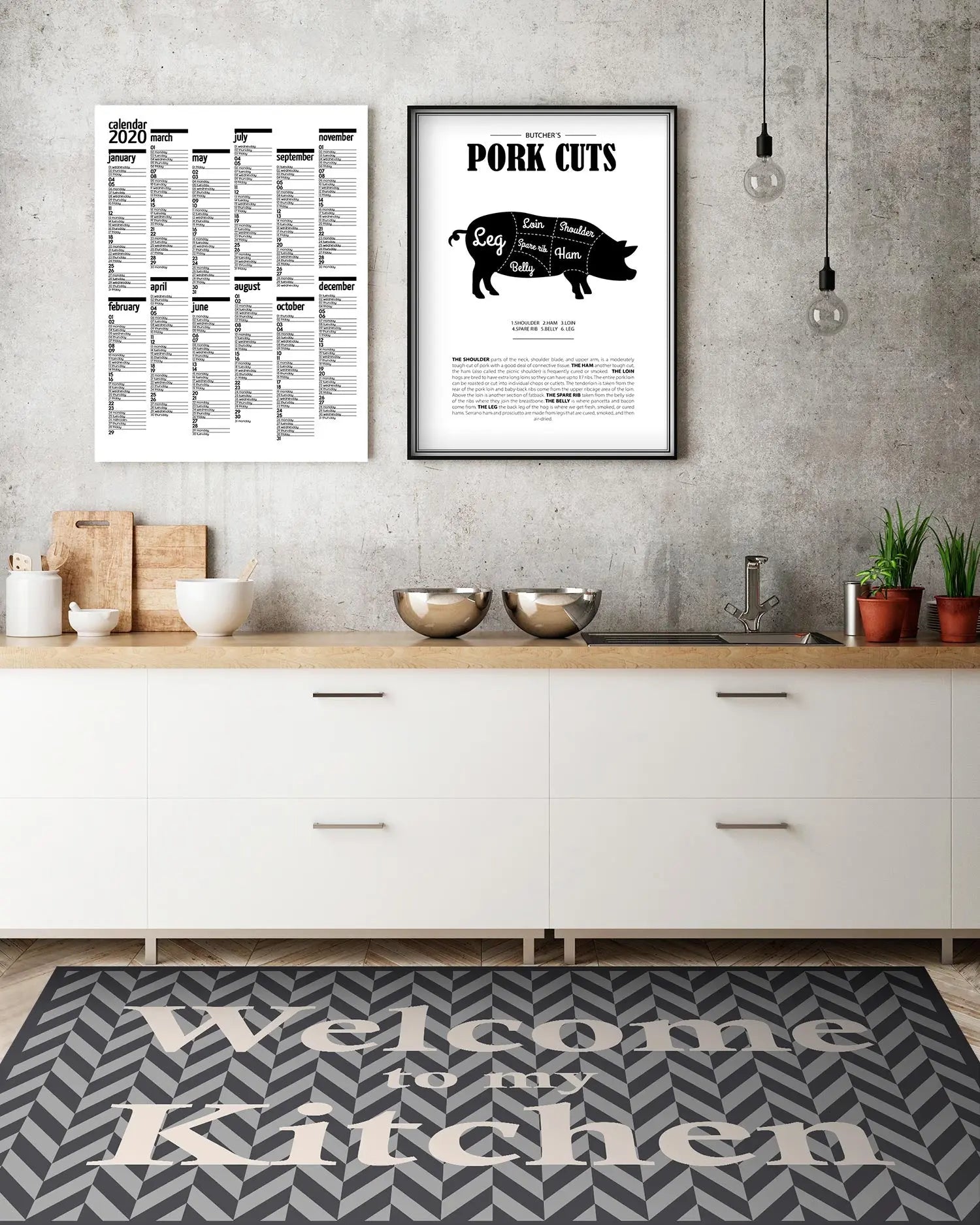 Alfombra Bienvenido a mi Cocina Gris freeshipping - Home and Living