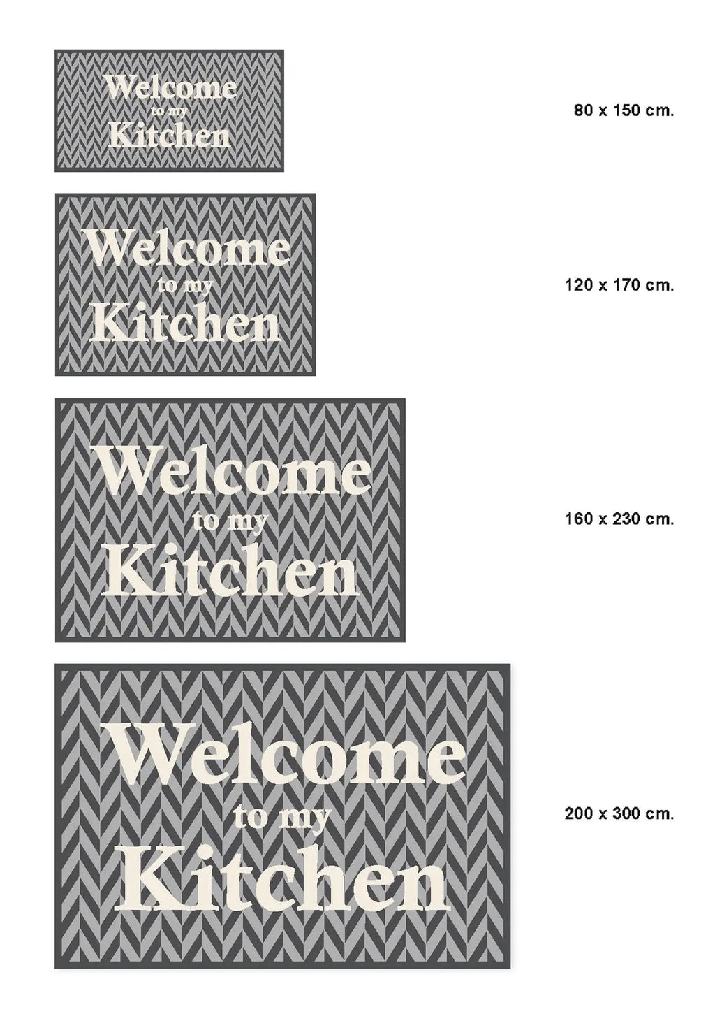 Alfombra Bienvenido a mi Cocina Gris freeshipping - Home and Living