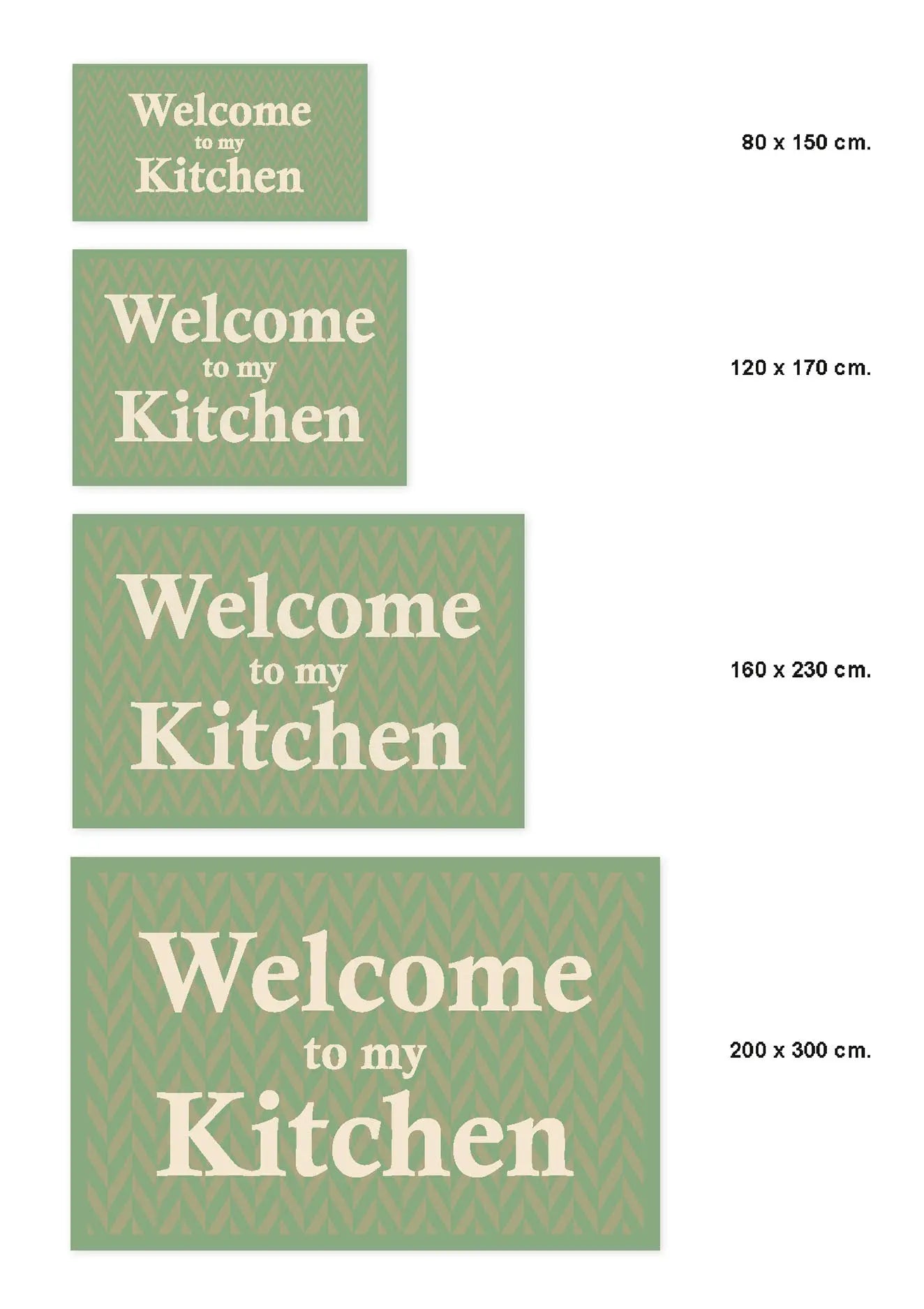 Alfombra Bienvenido a mi Cocina Verde freeshipping - Home and Living