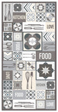 Alfombra Collage Palabras Baldosas Gris freeshipping - Home and Living