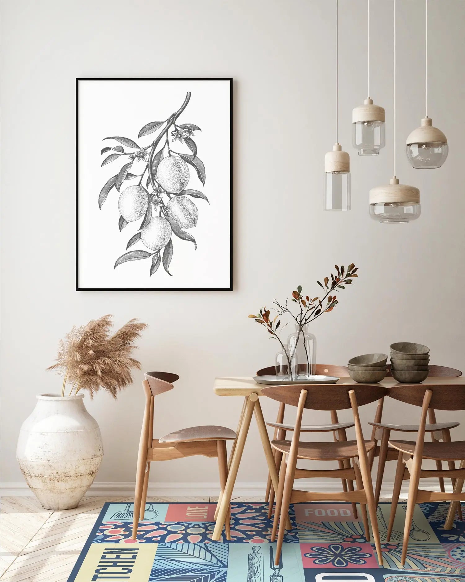 Alfombra Collage Palabras Baldosas Multicolor freeshipping - Home and Living