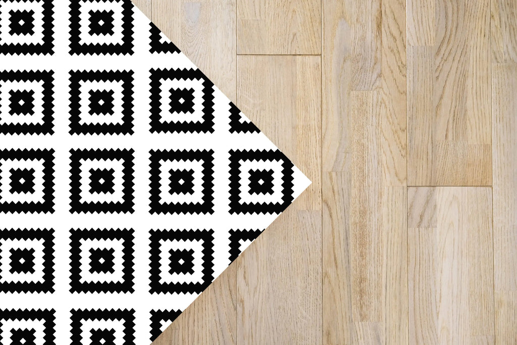 Alfombra Cuadros Negra freeshipping - Home and Living