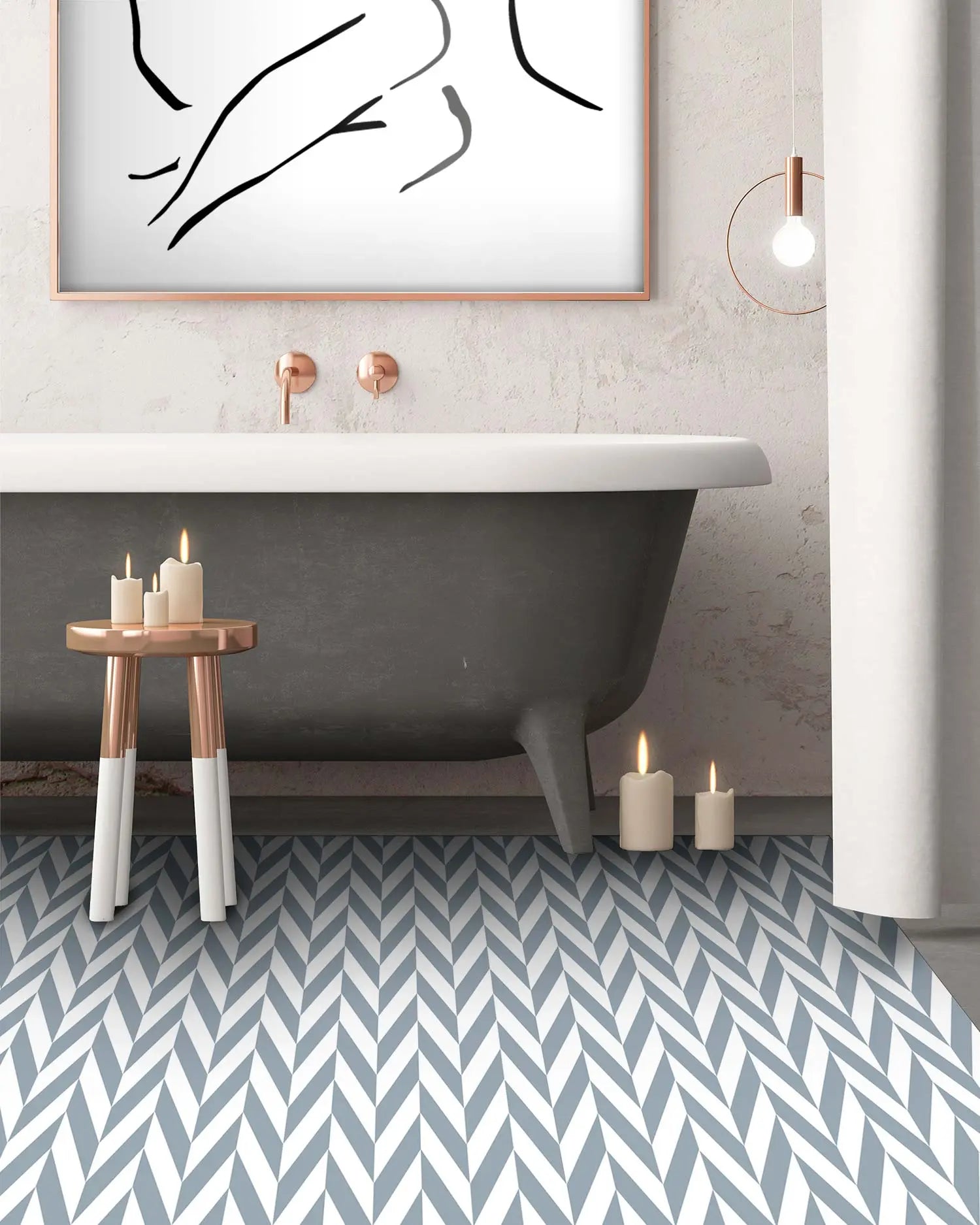 Alfombra Espigas Azul freeshipping - Home and Living