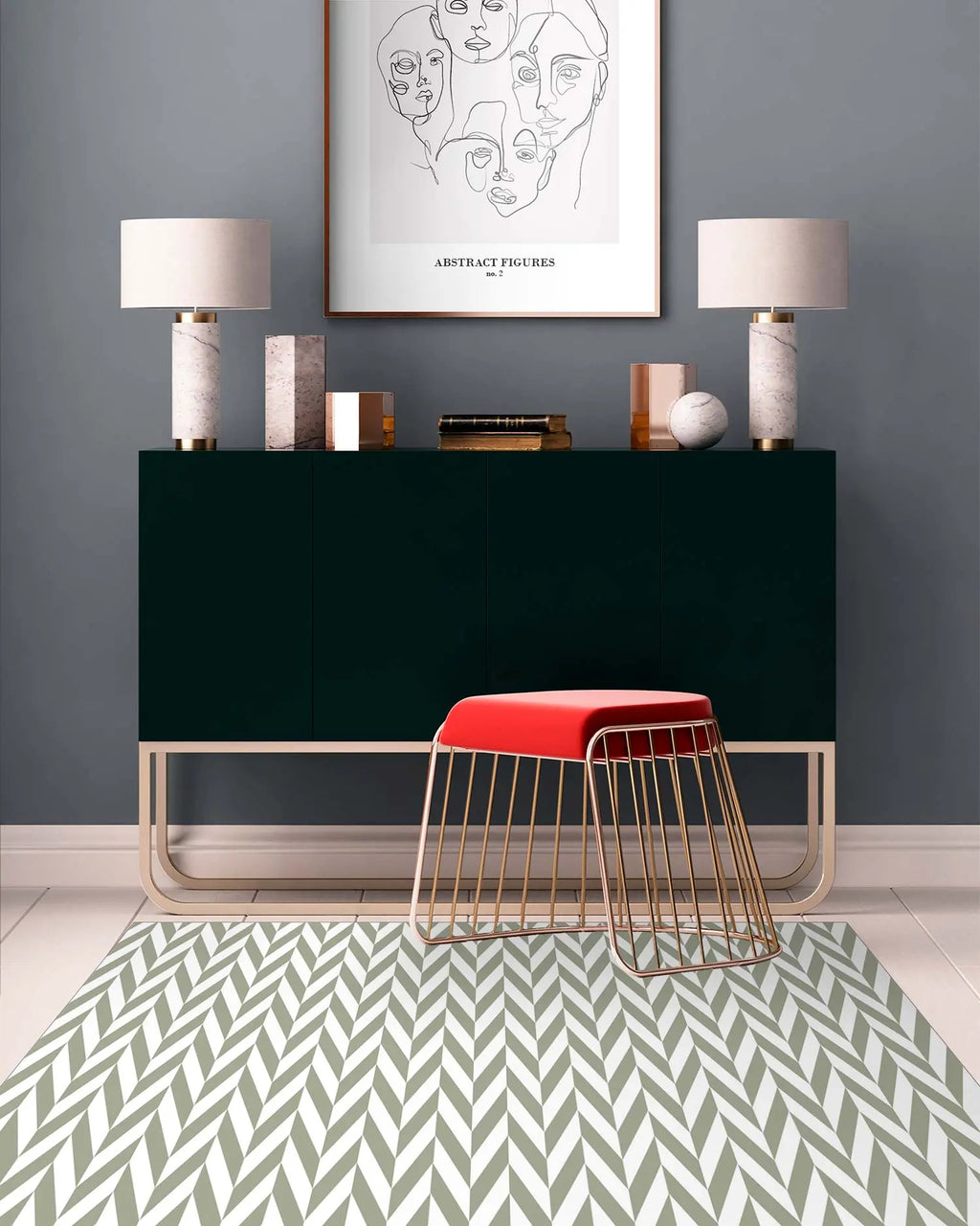 Alfombra Espigas Verde freeshipping - Home and Living