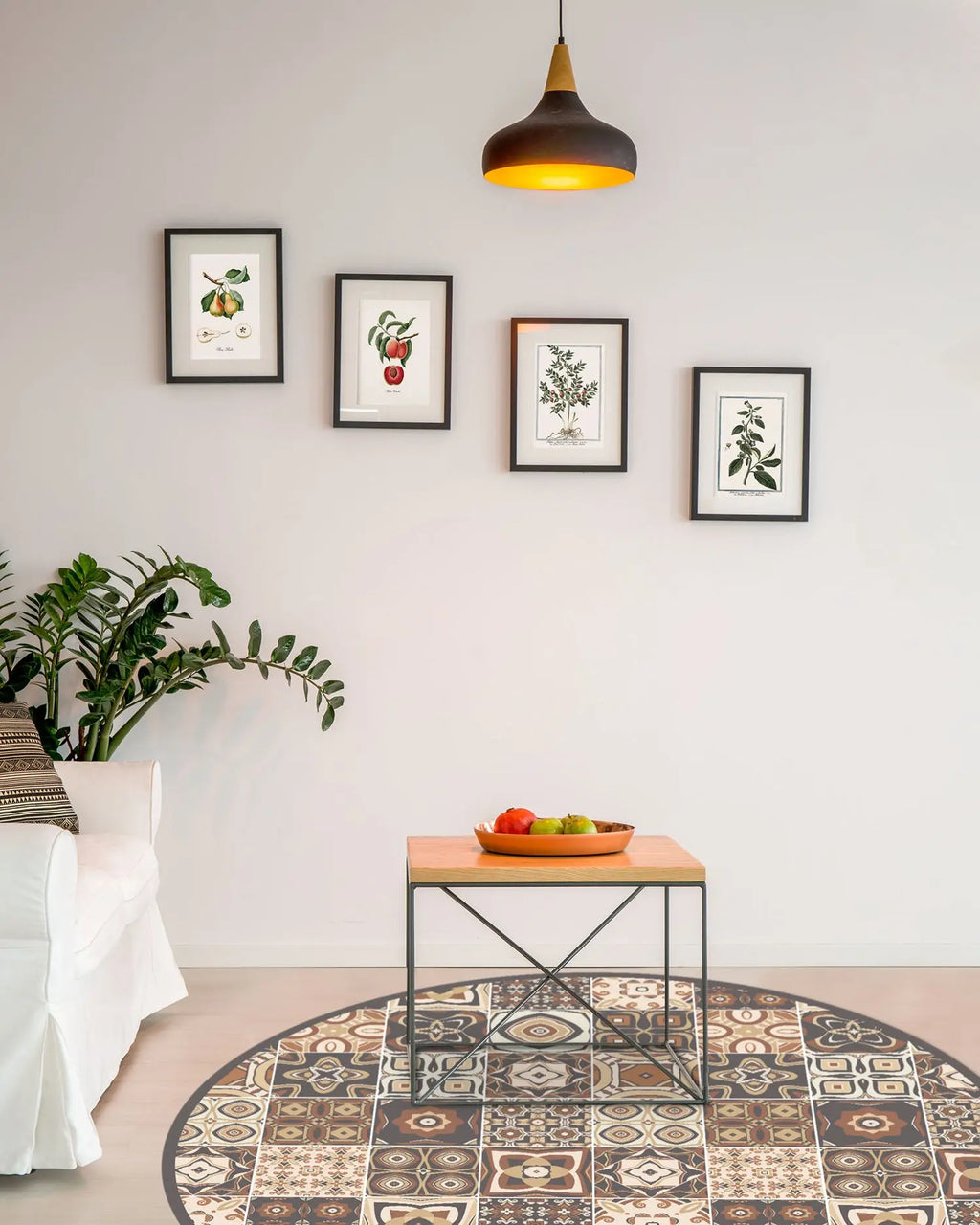 Alfombra Estilo Hidráulico Marrón freeshipping - Home and Living