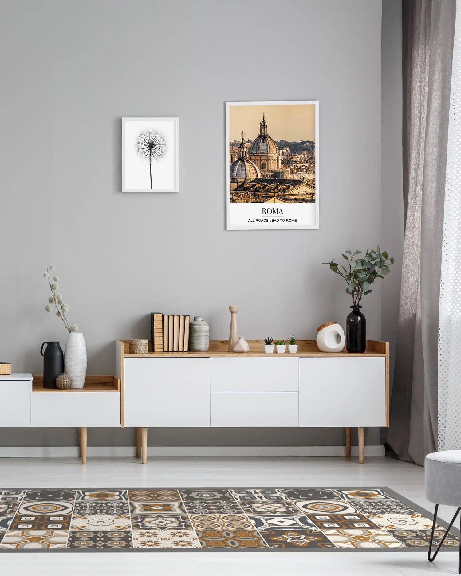 Alfombra Estilo Hidráulico Naranja freeshipping - Home and Living