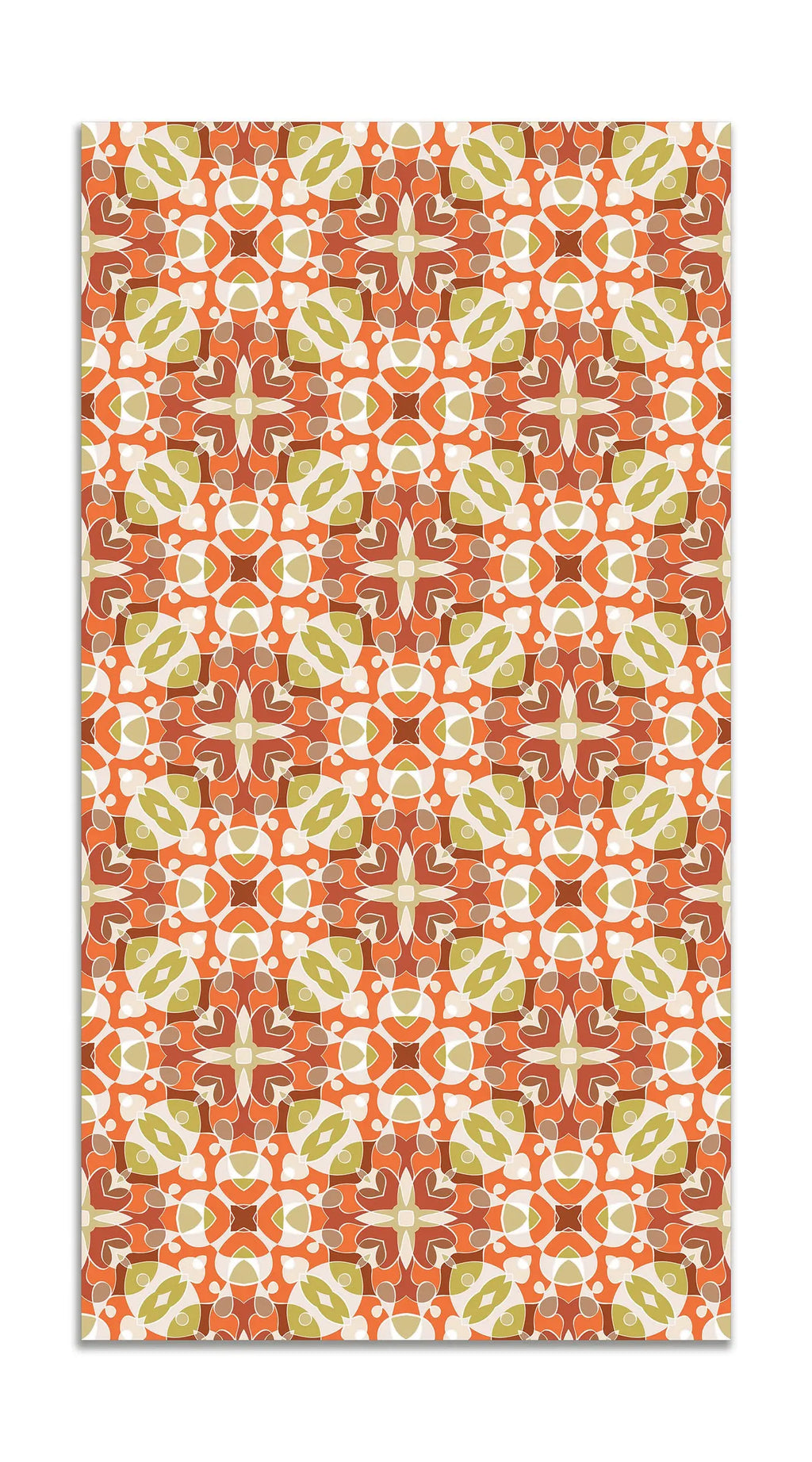 Alfombra Estilo Hidráulico Oriental Naranja freeshipping - Home and Living