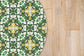 Alfombra Estilo Hidráulico Oriental Verde Redonda freeshipping - Home and Living