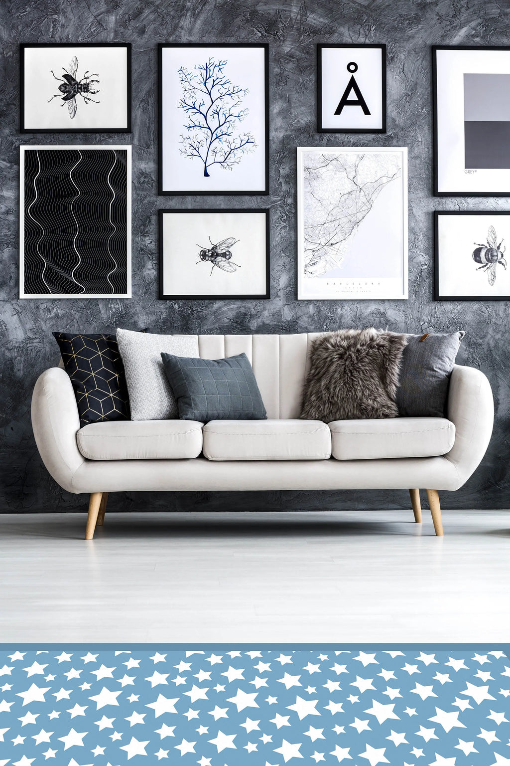 Alfombra Estrellas Azul freeshipping - Home and Living