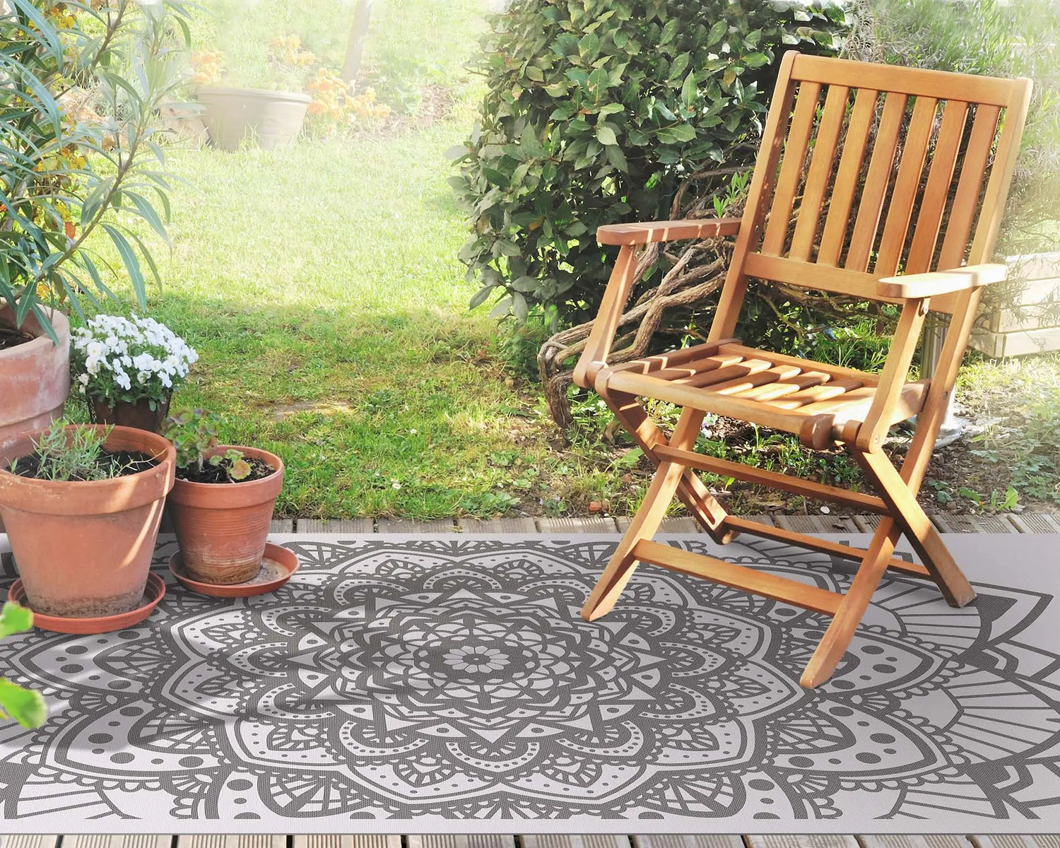 Alfombra Exterior Mandala Gris Home & Living