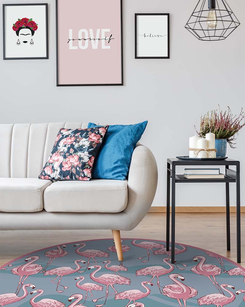 Alfombra Flamencos Redonda Home & Living 