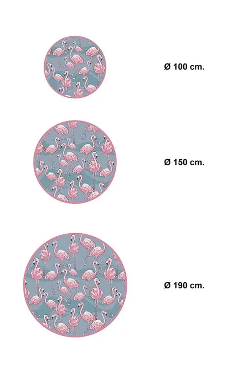 Alfombra Flamencos Redonda Home & Living 