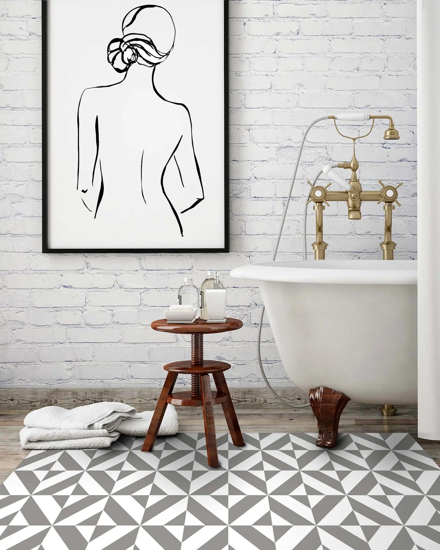 Alfombra Geometría Gris freeshipping - Home and Living