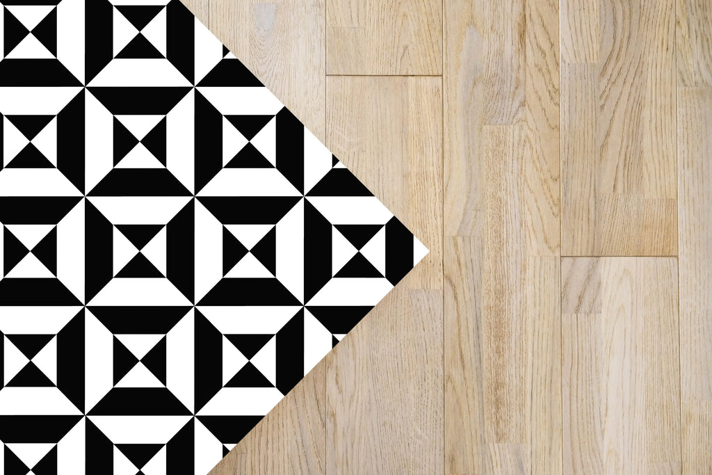 Alfombra Geometría Negra freeshipping - Home and Living