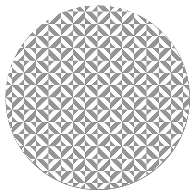 Alfombra Geometría Redonda Gris freeshipping - Home and Living