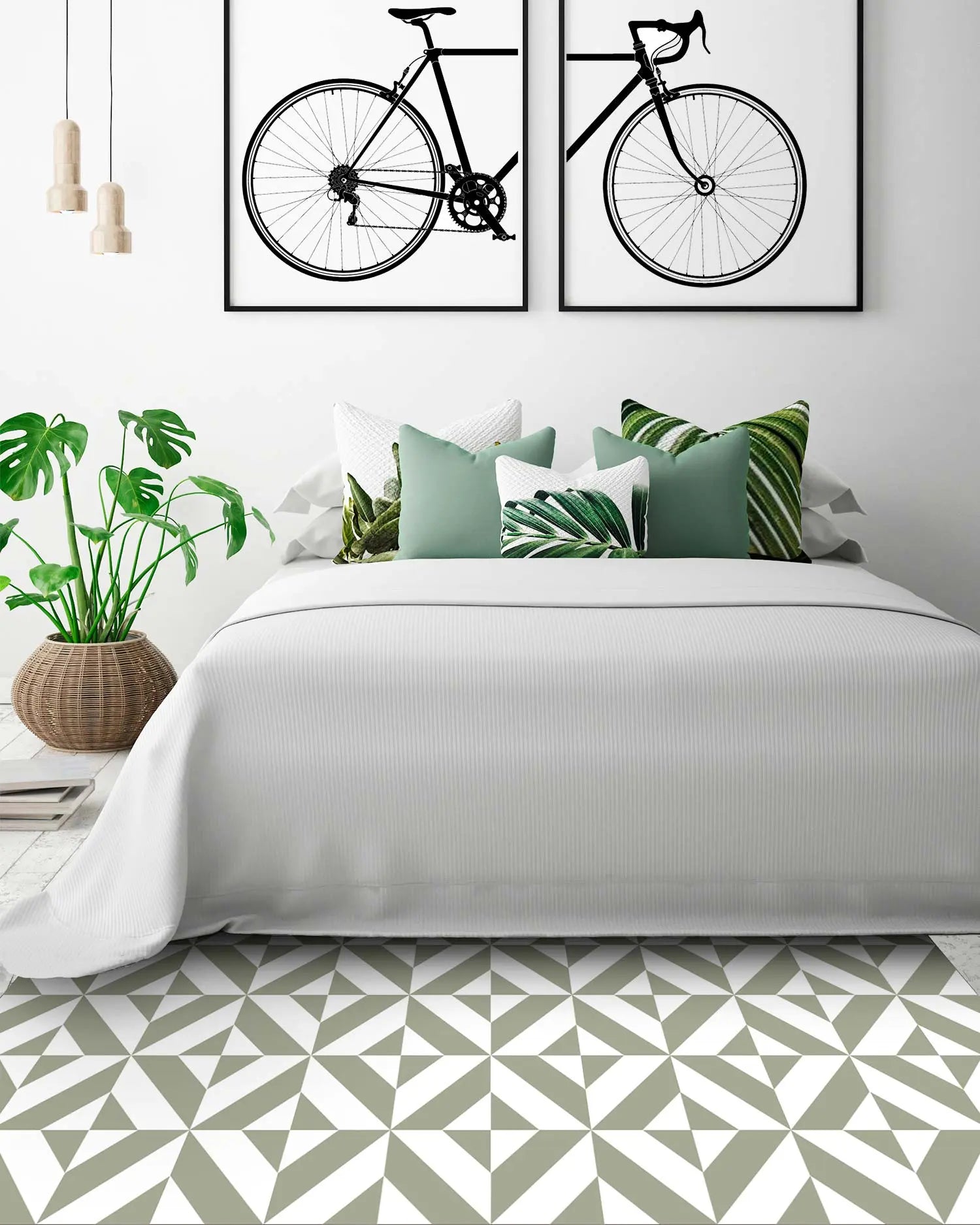 Alfombra Geometría Verde freeshipping - Home and Living