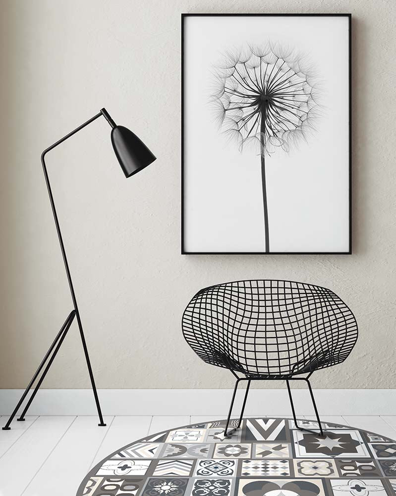 Alfombra Gris Estilo Hidráulico Redonda Home & Living 